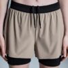 Damen 3″ Performance 2/1 Shorts Cinder | Schwarz Damen 3″ Performance 2/1 Shorts Cinder | Schwarz
