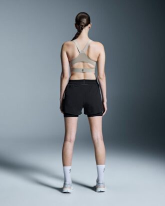 Damen 3″ Performance 2/1 Shorts Schwarz