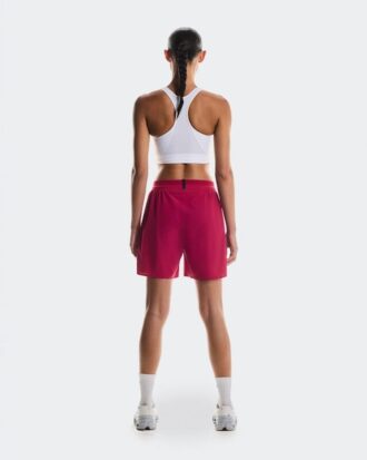 Damen 5″ Performance Shorts Granatrot