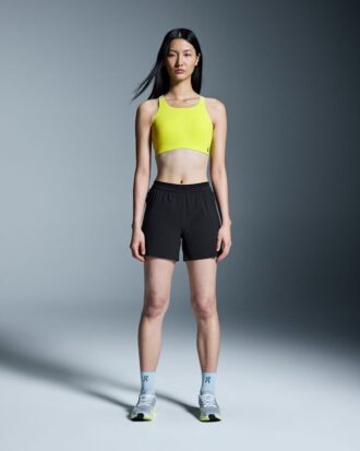 Damen 5″ Performance Shorts Schwarz