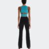 Damen Studio Crop Top mit offenem Rücken