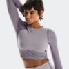Damen Studio Knit Long-T Crop