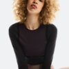 Damen Studio Knit Long-T Crop