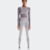 Damen Studio Knit Long-T Crop
