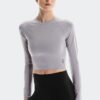 Damen Studio Long-T Crop